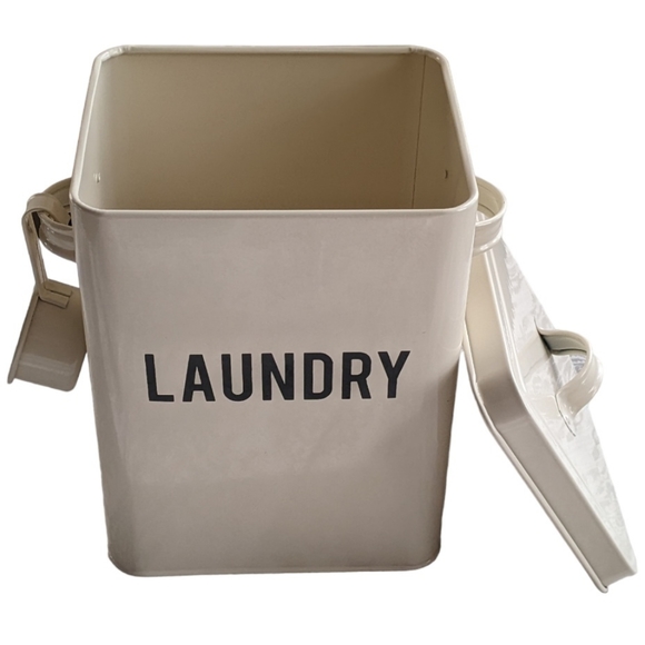 **SOLD**   Laundry Detergent Box w/ Lid & Scoop Vintage Insp Laundry Tin - Picture 4 of 14